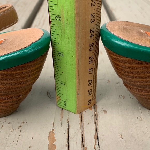 Green leather retro shoe Ella Miz Mooz - Picture 11 of 12